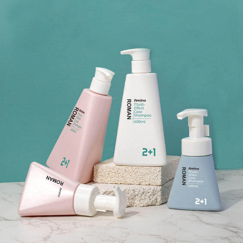 Triangle 200 ml 400 ml PET-Gesichtsreiniger Schäumende Mousse-Pumpflasche, Kunststoffschaumflasche, Flüssigseifenspender