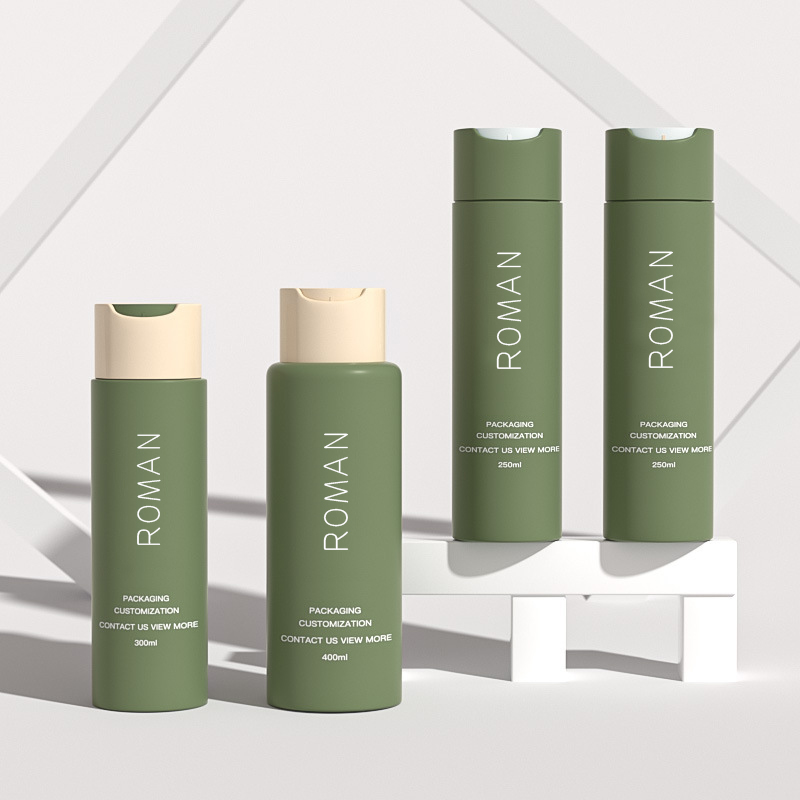 100 ml 200 ml 250 ml 500 ml Kosmetikverpackung Squeeze Plastik-Haustier-Shampoo-Flasche Lotionsflasche mit Scheibenkappe