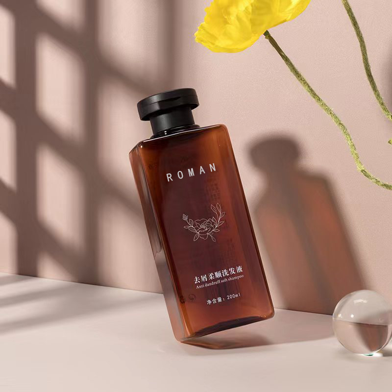 200 ml 300 ml Haar Trocken Squeeze Haar Öl PET Flasche mit Flip Top Kappe Quadratische Kunststoff Shampoo Dusche Gel lotion Flasche