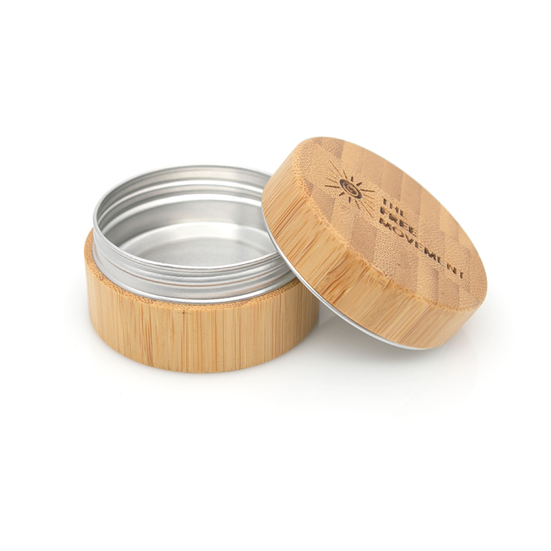 5 g, 15 g, 30 g, 50 g, 100 g, Kosmetikverpackung, Zylinderform, Bambus-Holz-Gesichtscremeflasche mit innerem Aluminiumglas 5 g, 15 g, 30 g, 50 g, 100 g, Kosmetikverpackung, Zylinderform, Bambus-Holz-Gesichtscremeflasche mit innerem Aluminiumglas