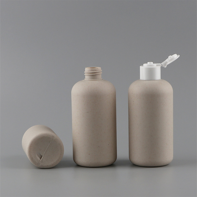 Biologisch abbaubare 150 ml 250 ml 400 ml 500 ml Kosmetikbehälter Squeeze Weizenstroh Runde Shampooflasche Körperwaschflasche mit Klappdeckel Biologisch abbaubare 150 ml 250 ml 400 ml 500 ml Kosmetikbehälter Squeeze Weizenstroh Runde Shampooflasche Körperwaschflasche mit Klappdeckel