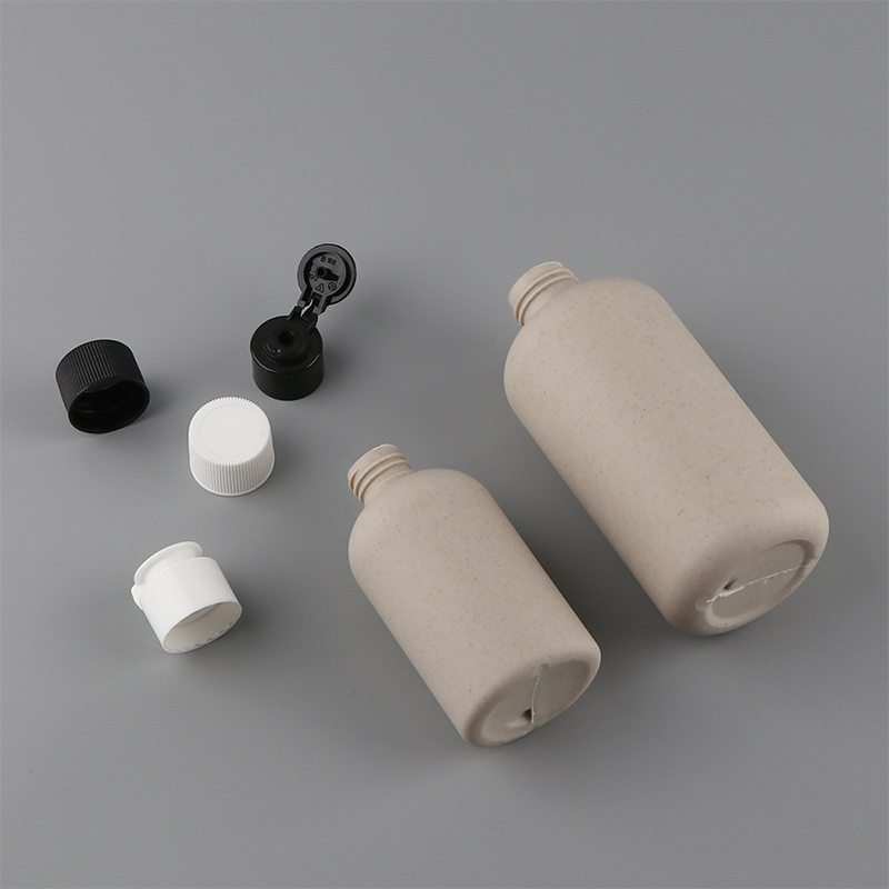 Biologisch abbaubare 150 ml 250 ml 400 ml 500 ml Kosmetikbehälter Squeeze Weizenstroh Runde Shampooflasche Körperwaschflasche mit Klappdeckel Biologisch abbaubare 150 ml 250 ml 400 ml 500 ml Kosmetikbehälter Squeeze Weizenstroh Runde Shampooflasche Körperwaschflasche mit Klappdeckel