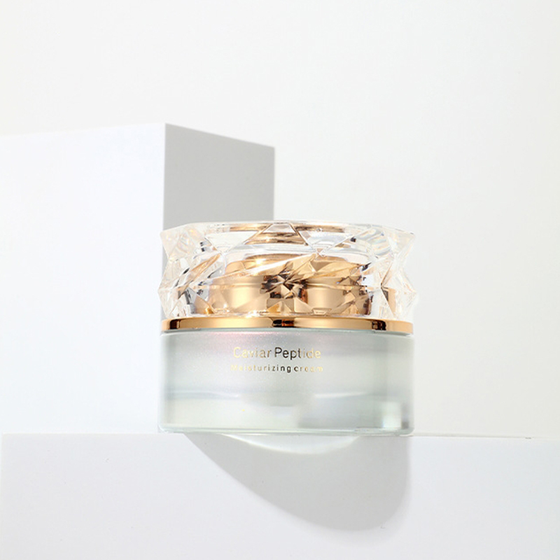 Farbiges Farbverlaufs-Kosmetikverpackungsset, bedruckte leere Gesichtscremedose, Hautpflege-Glaslotionflasche mit Pumpe Farbiges Farbverlaufs-Kosmetikverpackungsset, bedruckte leere Gesichtscremedose, Hautpflege-Glaslotionflasche mit Pumpe