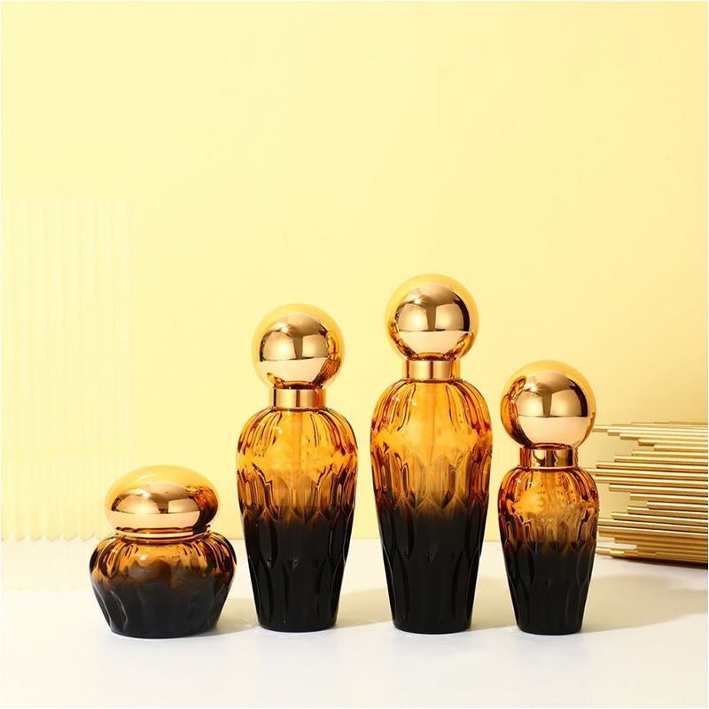 Mattierte Klarglas-Hautpflegeverpackung, Kosmetikbehälter, Glaslotionflasche mit Tropfpumpe Mattierte Klarglas-Hautpflegeverpackung, Kosmetikbehälter, Glaslotionflasche mit Tropfpumpe