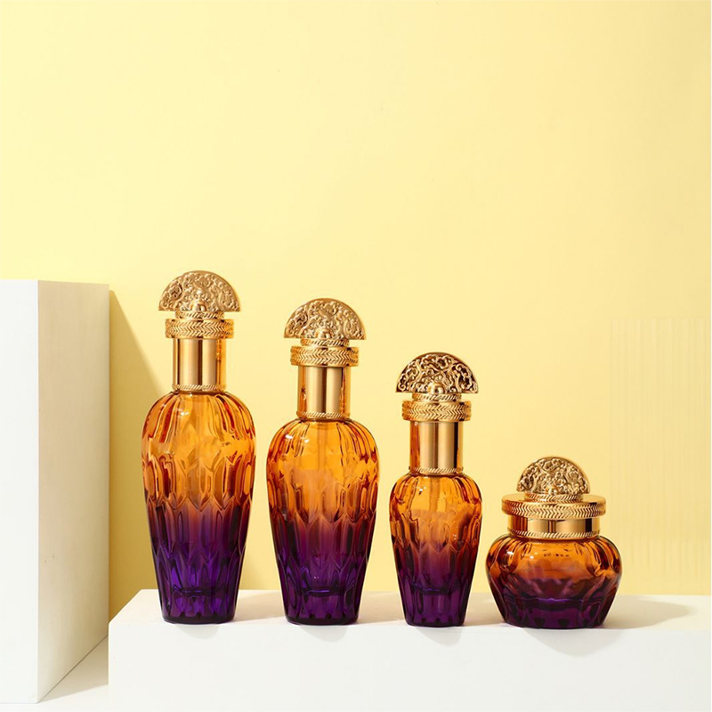 Mattierte Klarglas-Hautpflegeverpackung, Kosmetikbehälter, Glaslotionflasche mit Tropfpumpe Mattierte Klarglas-Hautpflegeverpackung, Kosmetikbehälter, Glaslotionflasche mit Tropfpumpe