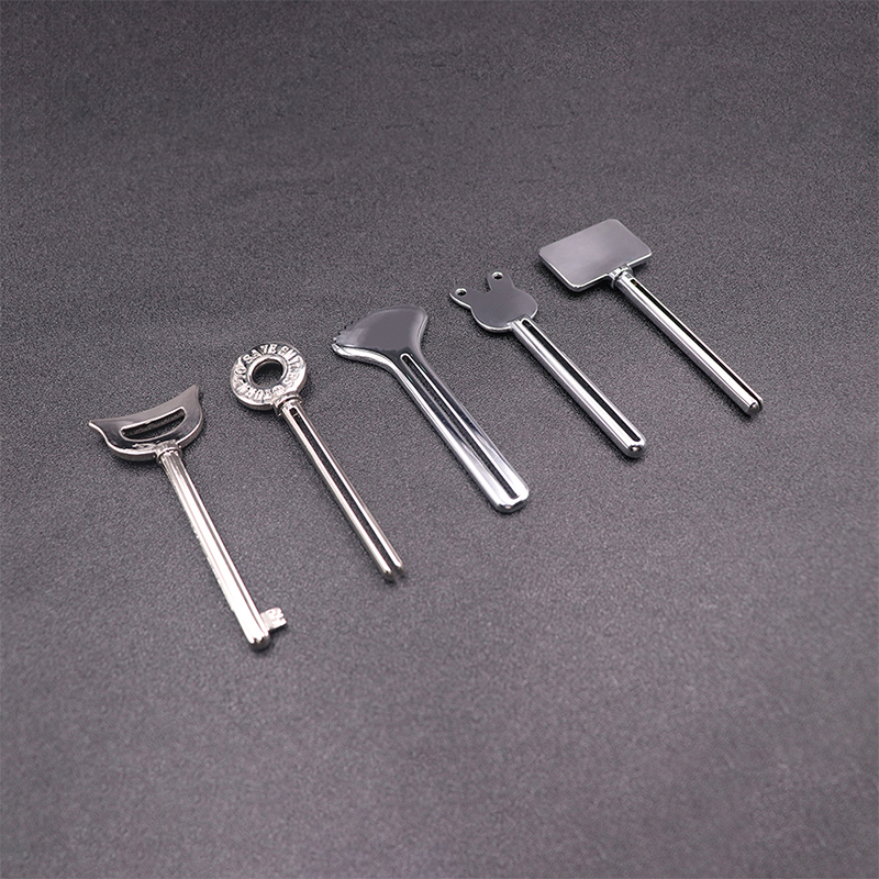 Metall-Zahnpastaspender, Gesichtsreiniger, Zahnpasta-Tubenquetscher, Schlüsselform, Kosmetik-Tubenquetscher Metall-Zahnpastaspender, Gesichtsreiniger, Zahnpasta-Tubenquetscher, Schlüsselform, Kosmetik-Tubenquetscher