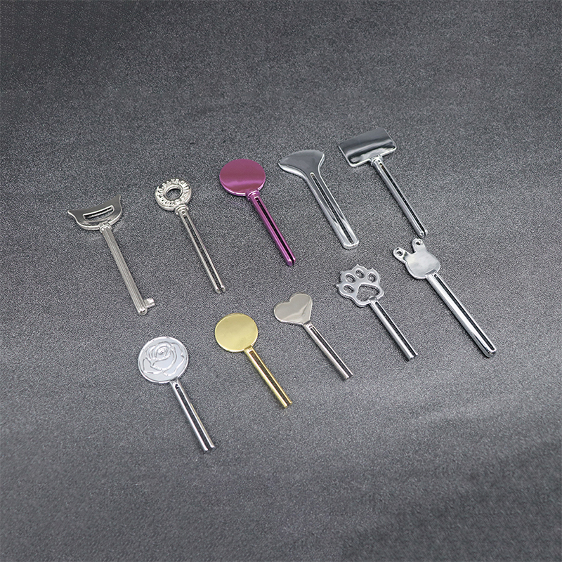 Metall-Zahnpastaspender, Gesichtsreiniger, Zahnpasta-Tubenquetscher, Schlüsselform, Kosmetik-Tubenquetscher Metall-Zahnpastaspender, Gesichtsreiniger, Zahnpasta-Tubenquetscher, Schlüsselform, Kosmetik-Tubenquetscher