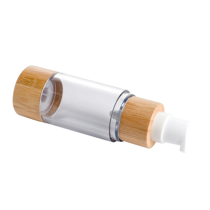 Recycelbare Lotion 50 ml Bambus-Airless-Flasche für kosmetische Bambus-Airless-Pumpflasche Recycelbare Lotion 50 ml Bambus-Airless-Flasche für kosmetische Bambus-Airless-Pumpflasche