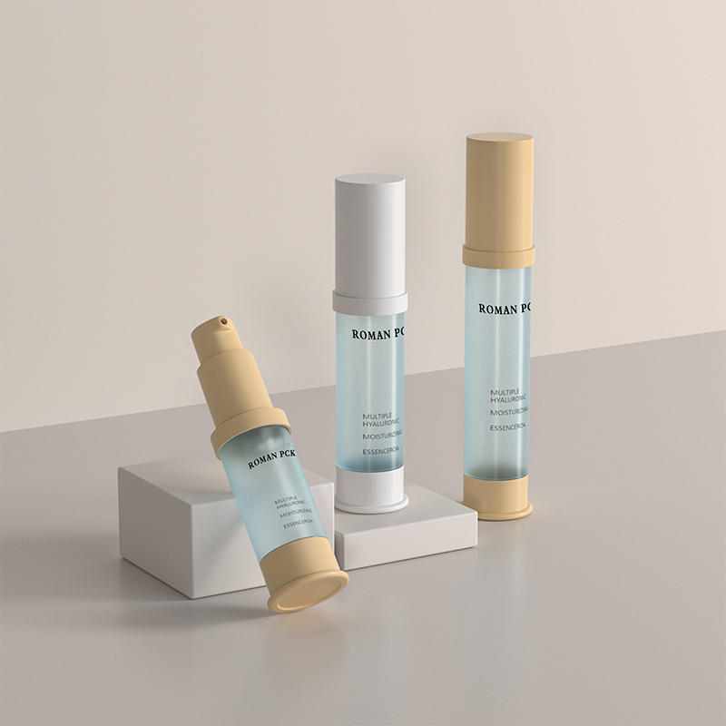 15 ml, 30 ml, 1 Unze, mattierte Airless-Pumpflasche, blau, schlanke Form, Zylinder, hoch, kosmetisches Creme-Gel für Gesichtsserum, Lotion, Rouge-Gel 15 ml, 30 ml, 1 Unze, mattierte Airless-Pumpflasche, blau, schlanke Form, Zylinder, hoch, kosmetisches Creme-Gel für Gesichtsserum, Lotion, Rouge-Gel