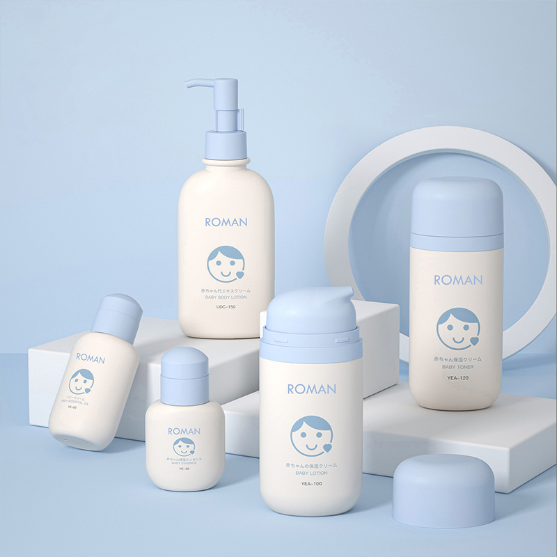 50 ml, 80 ml, 100 ml leere ovale grüne Kunststoff-PP-Flaschen mit Airless-Lotionspumpe, Vakuum-Foundation und Gesichtscreme-Flasche für die Hautpflege