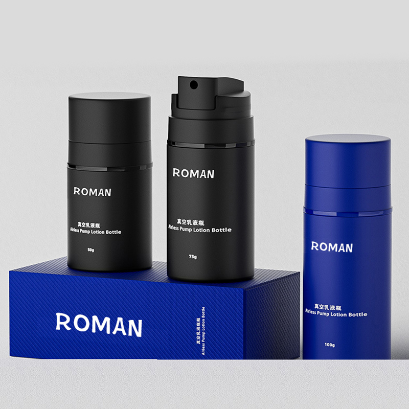 Mattschwarze Lotionsflasche 15 ml 30 ml 50 ml 100 ml 120 ml 150 ml Hautpflege-Essenzpumpe Airless-Flasche für kosmetische Verpackungen