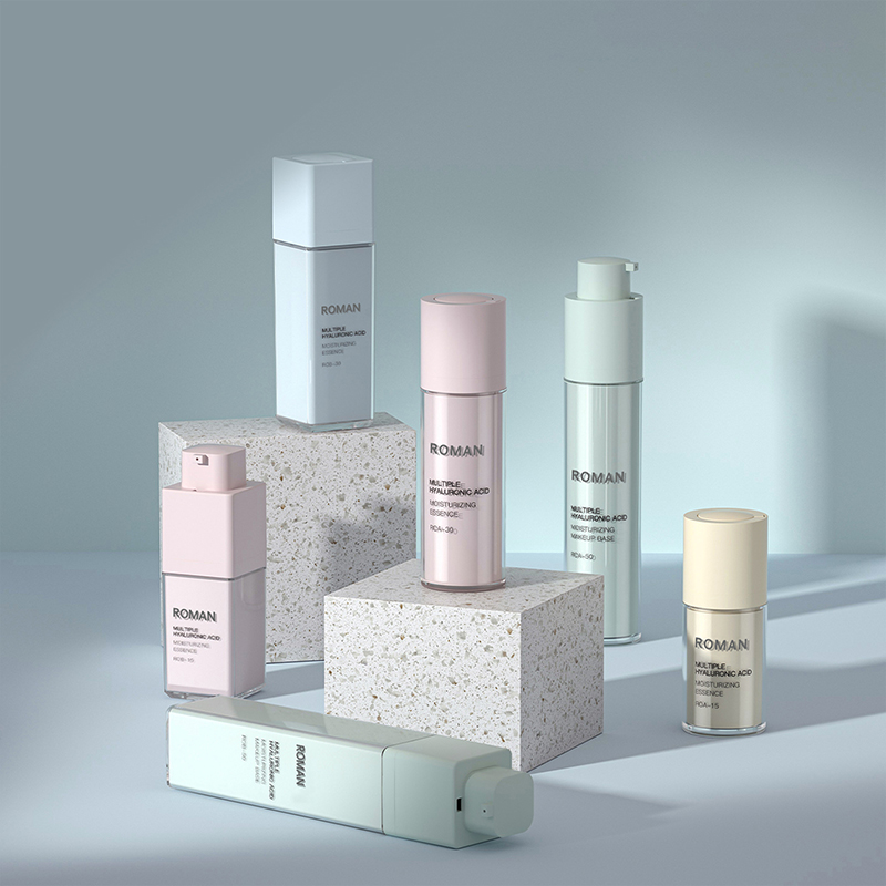 PET Kunststoff Körper Doppel Essenz Lotion Reparatur Creme Peeling Vakuum Airless Kosmetik Flasche 15ML 30ML 50ML kosmetische