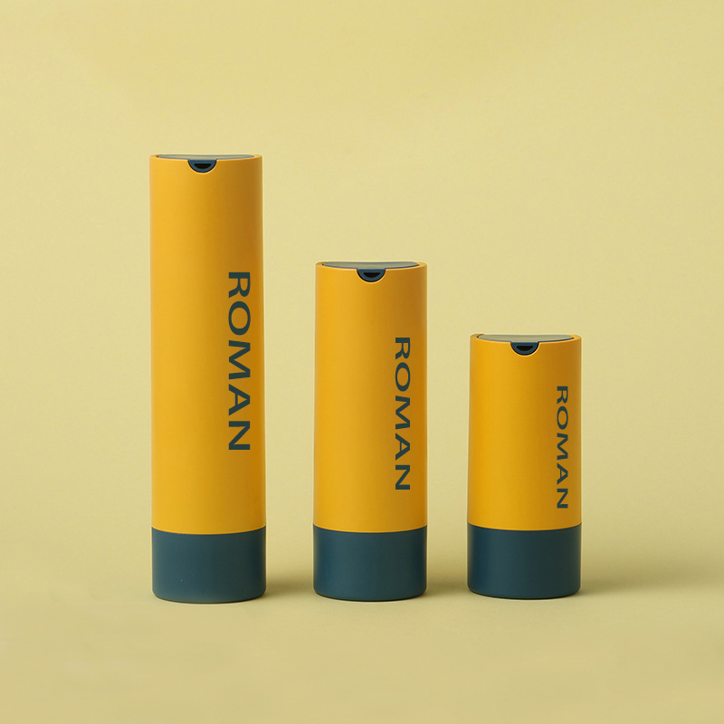 Runder kosmetischer Serumbehälter aus Kunststoff, Hautpflege-Airless-Pumpflasche für Lotion oder Gesichtsnebel, 15 ml, 30 ml, 50 ml