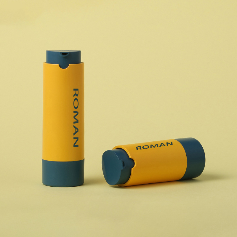 Runder kosmetischer Serumbehälter aus Kunststoff, Hautpflege-Airless-Pumpflasche für Lotion oder Gesichtsnebel, 15 ml, 30 ml, 50 ml Runder kosmetischer Serumbehälter aus Kunststoff, Hautpflege-Airless-Pumpflasche für Lotion oder Gesichtsnebel, 15 ml, 30 ml, 50 ml