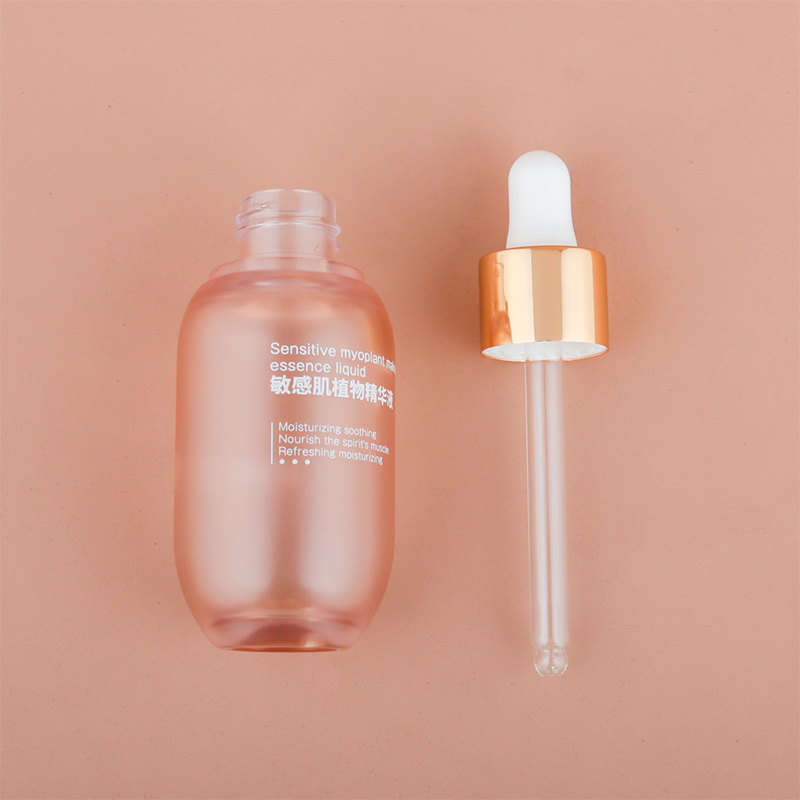 Hautpflege-Serumflasche mit ätherischen Ölen, 1 Unze, 2 Unzen, 4 Unzen, 100 ml, 5 ml, 10 ml, 30 ml, Green Bule Matte Tincture Dropper, Boston-Plastikflasche mit großem Bauch