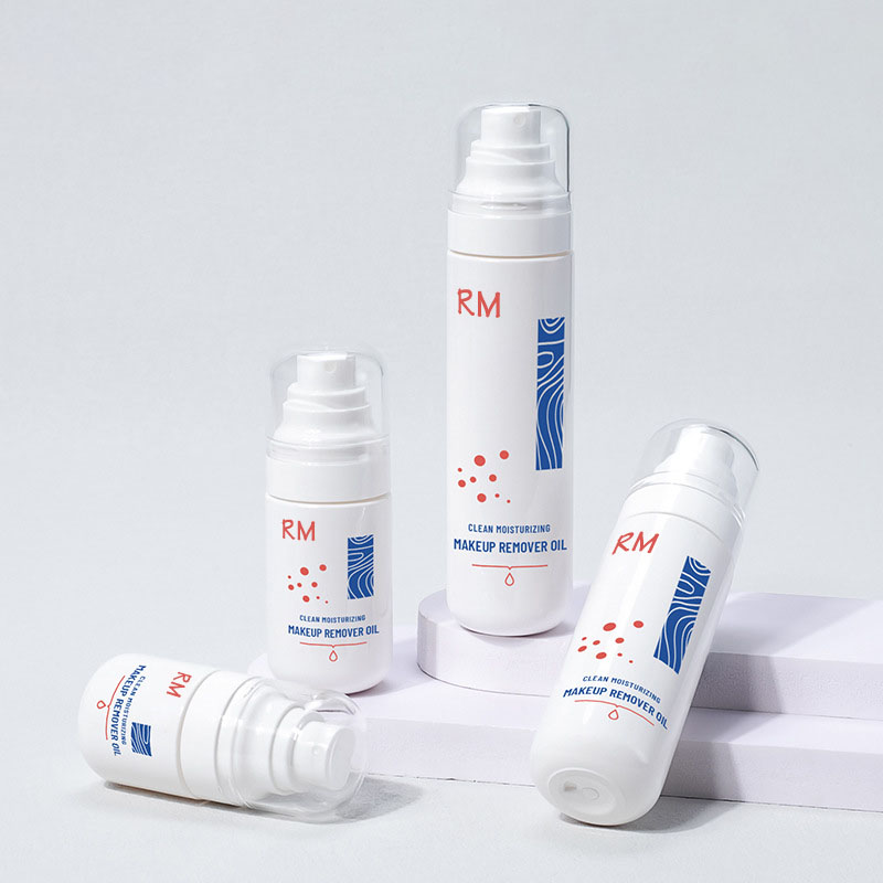 50 ml, 80 ml, 100 ml leere weiße Kunststoff-Kosmetik-Reinigungsöl-PET-Gesichts-Körper-Toner-Nebel-Sprühflasche