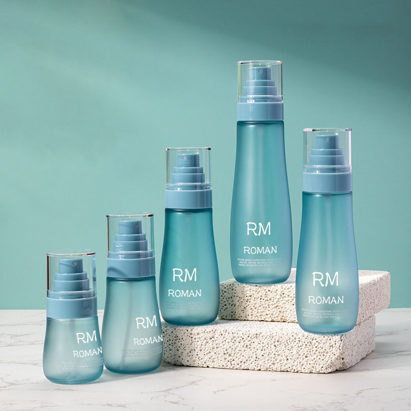 Round Shoulder Skincare Serum Lotion Plastikflasche 150 ml 120 ml 100 ml 80 ml 50 ml Kosmetikflasche mit Sprühpumpe