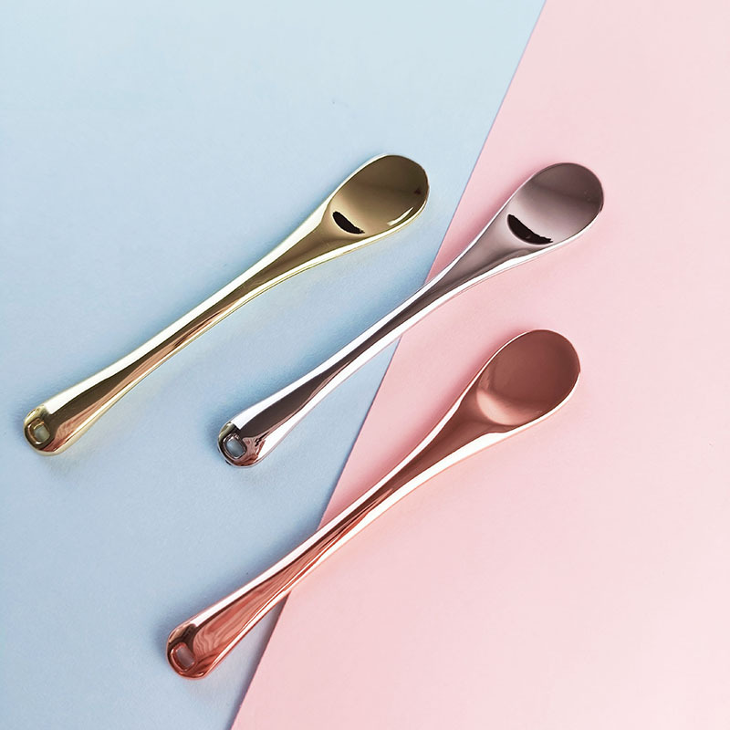 3 Farben wiederverwendbarer Mini-Augencreme-Löffel aus Metall-Zink-Legierung, Make-up-Spatel zum Auftragen von Augencreme 3 Farben wiederverwendbarer Mini-Augencreme-Löffel aus Metall-Zink-Legierung, Make-up-Spatel zum Auftragen von Augencreme