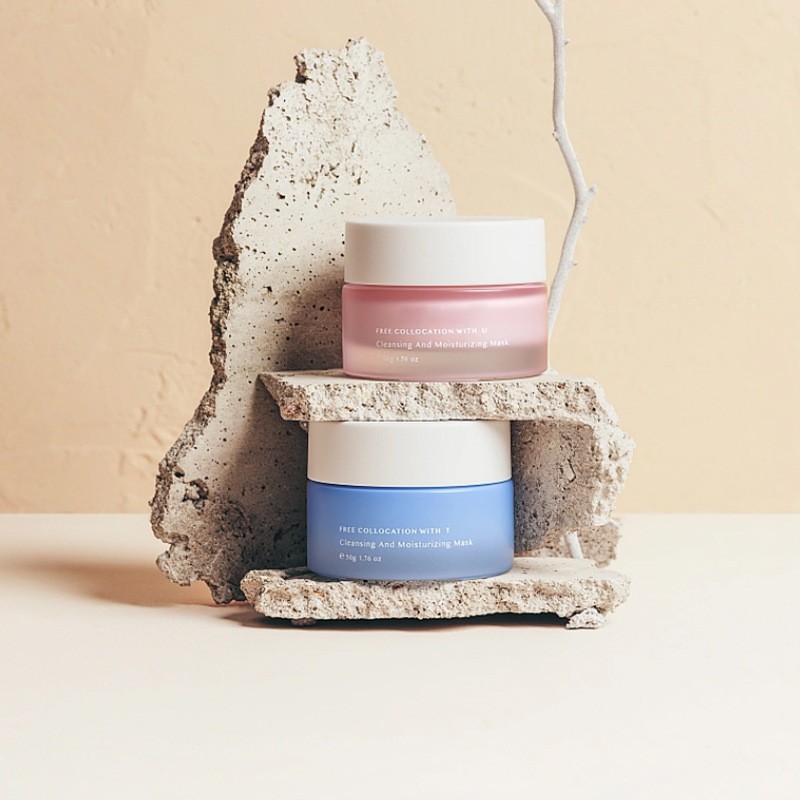 Klassische runde Cremedose aus Glas, Kosmetikverpackung für Gesichtscreme und Augencreme Klassische runde Cremedose aus Glas, Kosmetikverpackung für Gesichtscreme und Augencreme