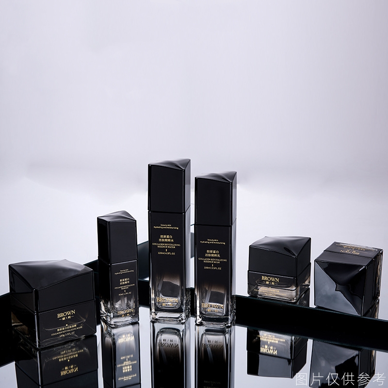 Einzigartiges quadratisches Cremetiegel aus Glas mit erhöhtem Deckeldesign für Kosmetikverpackungen Einzigartiges quadratisches Cremetiegel aus Glas mit erhöhtem Deckeldesign für Kosmetikverpackungen