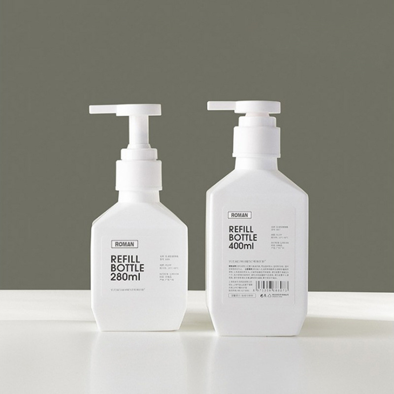 300 ml 400 ml 600 ml PE-Kunststoff-Lotionsflaschen, Shampoo-Flaschen, Körperwaschlotion, Körpermilchflasche für Kosmetikverpackungen 300 ml 400 ml 600 ml PE-Kunststoff-Lotionsflaschen, Shampoo-Flaschen, Körperwaschlotion, Körpermilchflasche für Kosmetikverpackungen