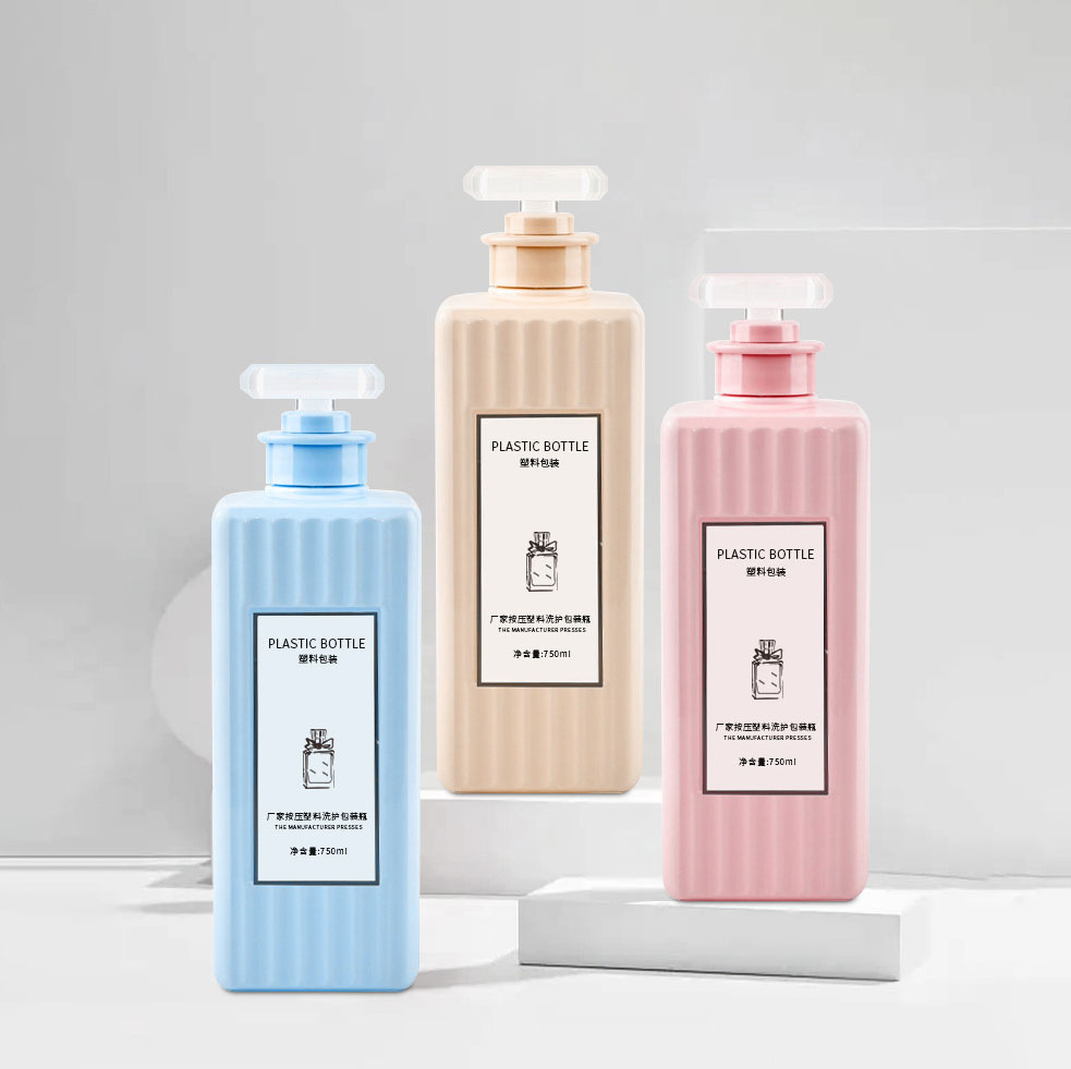 500 ml 750 ml quadratische Kunststoff-Pumpflasche für Haustierlotion mit streifenförmiger Oberfläche für Haaröl, Shampoo und Spülung, Kosmetikbehälter 500 ml 750 ml quadratische Kunststoff-Pumpflasche für Haustierlotion mit streifenförmiger Oberfläche für Haaröl, Shampoo und Spülung, Kosmetikbehälter