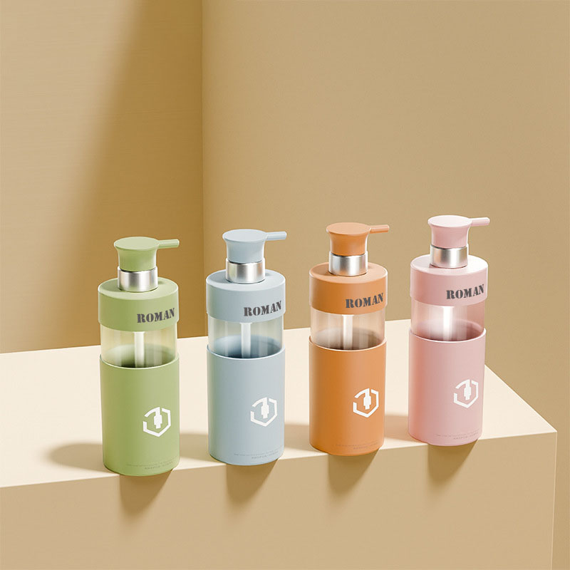 Luxuriöse 100 ml, 200 ml, 300 ml, 450 ml, 500 ml, 700 ml Körperlotion-Flasche, PET-Kunststoff-Shampoo- und Conditioner-Flaschen-Set, Kosmetikverpackung für Duschgel