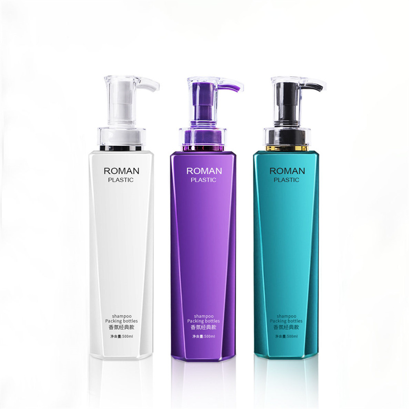 Luxuriöse weiße 300 ml 500 ml lange und schlanke Lotionspumpen-Shampoo-Flasche, Duschgel-Körperwaschverpackung mit goldener Pumpe Luxuriöse weiße 300 ml 500 ml lange und schlanke Lotionspumpen-Shampoo-Flasche, Duschgel-Körperwaschverpackung mit goldener Pumpe