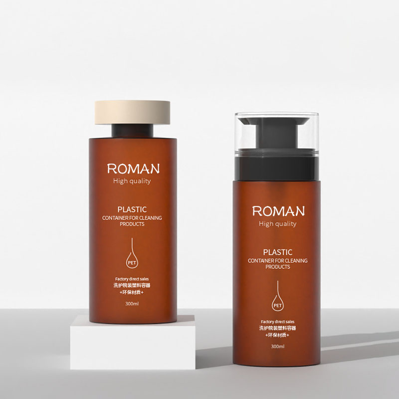 Plastikflaschen mit Pumpspender, auslaufsicher, großer, leerer, transparenter, bernsteinfarbener Zylinder, nachfüllbar für Shampoo, Haarspülung, Lotion, Öle Plastikflaschen mit Pumpspender, auslaufsicher, großer, leerer, transparenter, bernsteinfarbener Zylinder, nachfüllbar für Shampoo, Haarspülung, Lotion, Öle