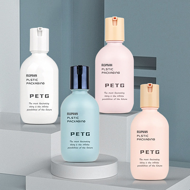 Nachfüllbare neue Design-Sonnenschutz-Verpackungsflasche mit Lichtschutzfaktor 50+, 50 ml, 80 ml, 130 ml, kosmetische Kunststoff-Sprühflasche für hautaufhellende Sonnenschutzlotion