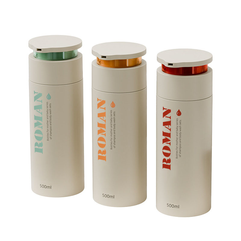 Runde, flache Schulter-Hautpflegecreme-Flasche, 150 ml, 200 ml, 300 ml, 500 ml, Baby-Lotion, Spülung, Verpackung, Shampoo und Duschgel, Handcreme-Flaschen Runde, flache Schulter-Hautpflegecreme-Flasche, 150 ml, 200 ml, 300 ml, 500 ml, Baby-Lotion, Spülung, Verpackung, Shampoo und Duschgel, Handcreme-Flaschen