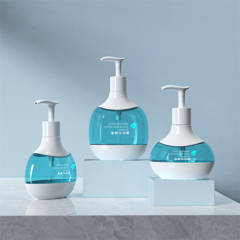 Sonnenschein 300 ml 400 ml 500 ml Großhandel Emulsion Flasche PET Kunststoff Baby Lotion Flasche Kosmetik Spender Emulsion Leere flasche