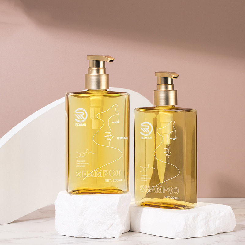 150 ml 200 ml Flache Quadratische Dusche Gel Gesichts Waschen Körper Lotion Conditioner Gold Pumpe Flasche Hautpflege Make-Up Entferner öl Spender