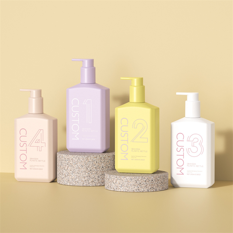 250 ml 10 oz mattierte, flache, schräge Schulter-Hand-Körperlotion-Pumpflaschen, Hautpflege, Baby-Shampoo, Duschgels-Flasche 250 ml 10 oz mattierte, flache, schräge Schulter-Hand-Körperlotion-Pumpflaschen, Hautpflege, Baby-Shampoo, Duschgels-Flasche