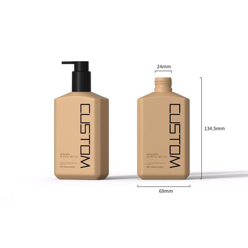 250 ml 10 oz mattierte, flache, schräge Schulter-Hand-Körperlotion-Pumpflaschen, Hautpflege, Baby-Shampoo, Duschgels-Flasche 250 ml 10 oz mattierte, flache, schräge Schulter-Hand-Körperlotion-Pumpflaschen, Hautpflege, Baby-Shampoo, Duschgels-Flasche