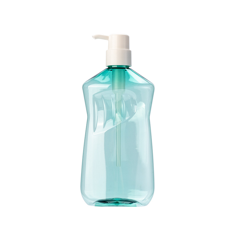 Leere 500-ml-Lotionsflasche aus PET-Kunststoff mit schmaler Taille, innovative, niedliche, transparente grüne Shampoo-Flasche mit Lotionspumpe Leere 500-ml-Lotionsflasche aus PET-Kunststoff mit schmaler Taille, innovative, niedliche, transparente grüne Shampoo-Flasche mit Lotionspumpe