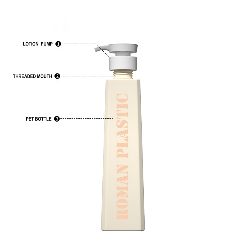 Exquisite Form, kosmetische Verpackung, Lotion, Shampoo, Duschgel, Conditioner, Trapez-Toner, Creme-Lotion-Flasche für die Haushaltspflege Exquisite Form, kosmetische Verpackung, Lotion, Shampoo, Duschgel, Conditioner, Trapez-Toner, Creme-Lotion-Flasche für die Haushaltspflege