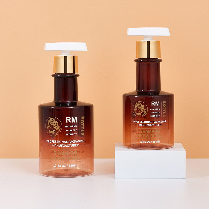 Kostenlose Probe Bernstein Schwarz Gold Langhals-Shampoo-Flasche Leere Handwaschflasche Kunststoff-Körperlotion-Pumpflaschen 300 ml 500 ml Kostenlose Probe Bernstein Schwarz Gold Langhals-Shampoo-Flasche Leere Handwaschflasche Kunststoff-Körperlotion-Pumpflaschen 300 ml 500 ml