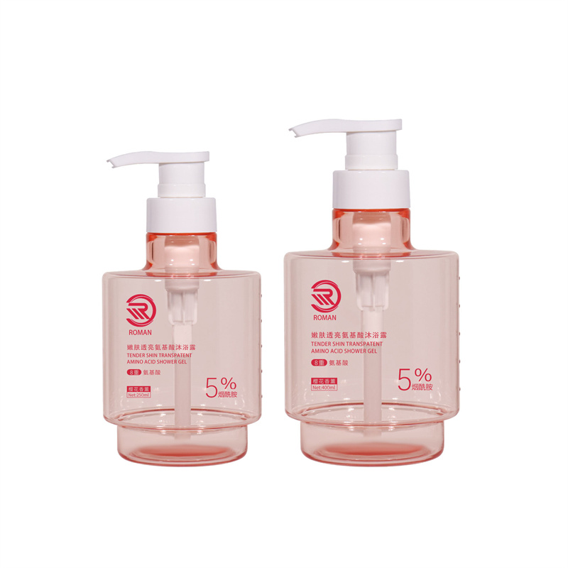 Neuankömmling Premium Pink 250 ml 300 ml 400 ml matt transparent leere runde Luxus-Hautpflege-Körperöl-Gesichtsserumpumpe und Lotionsflasche mit Verpackung Neuankömmling Premium Pink 250 ml 300 ml 400 ml matt transparent leere runde Luxus-Hautpflege-Körperöl-Gesichtsserumpumpe und Lotionsflasche mit Verpackung