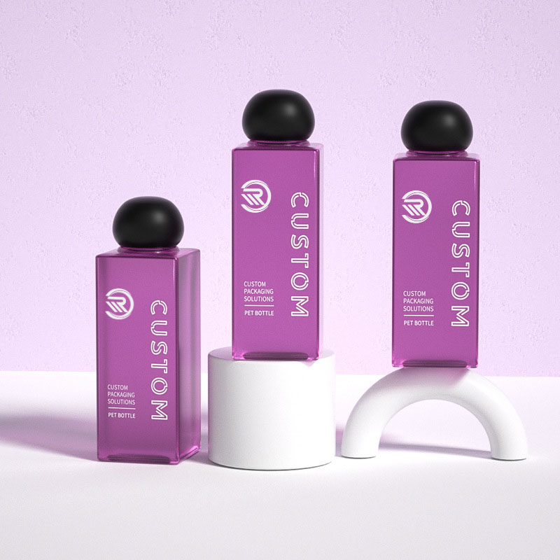 Quadratische Premium-Plastikflaschen mit 200 ml und 250 ml Fassungsvermögen, klar gefrostet, kosmetische Lotionsflaschen für Hautpflegeserum, Premium-Toner-Verpackung mit kugelförmigem Schraubverschluss Quadratische Premium-Plastikflaschen mit 200 ml und 250 ml Fassungsvermögen, klar gefrostet, kosmetische Lotionsflaschen für Hautpflegeserum, Premium-Toner-Verpackung mit kugelförmigem Schraubverschluss