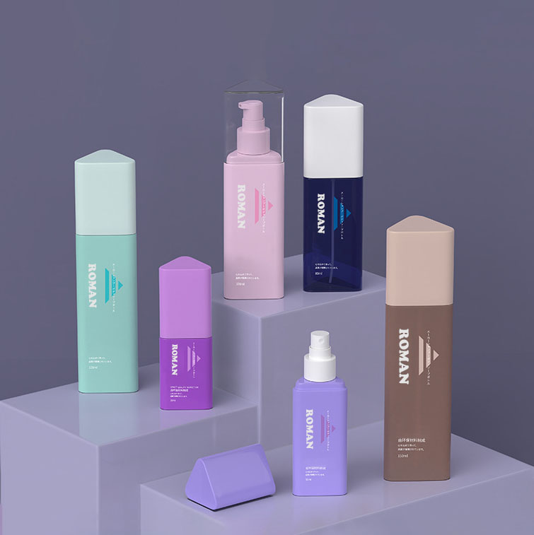 Vertrauenswürdiger Dreieck-Shampoo-Duschgel-Behälter aus Kunststoff, 30 ml, 50 ml, 80 ml, Haarspülung, Lotion, Pumpflasche für Gesichtsreiniger