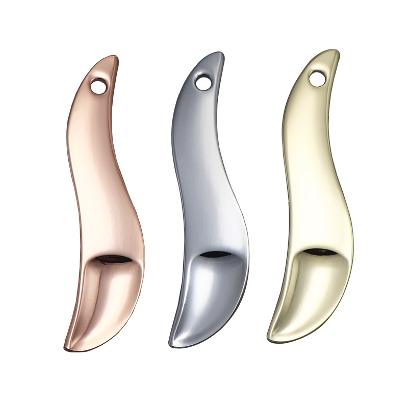 Schönheit Make-up Spatel Mini kleine Gesichts-Augencreme-Schaufel-Maske Gold Metall Kosmetiklöffel